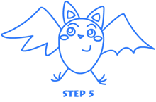 cartoon bat step 5