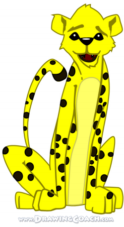 how to draw a cartoon cheetah st6