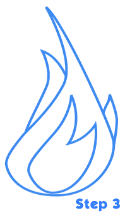 cartoon fire step 3