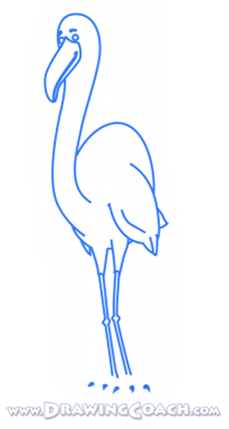 how to draw a cartoon flamingo st4