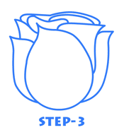 Cartoon Flower Drawing Step 3