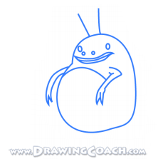 how to draw a cartoon frog st3