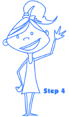 cartoon girl Step 4