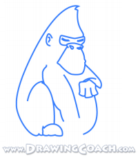 how to draw a cartoon gorilla st3
