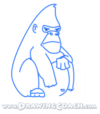 how to draw a cartoon gorilla st4
