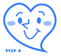 cartoon hearts Step 4