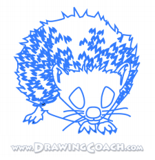 how to draw a cartoon hedgehog st4