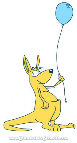 how to draw a cartoon kangaroo st4