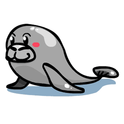 cartoon manatee drawing