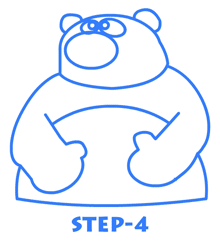 cartoon panda drawing step 4
