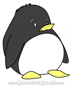 how to draw a cute cartoon penguin