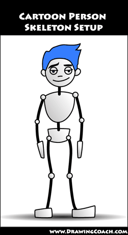 Cartoon Person Skeleton Setup Video