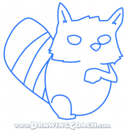 how to draw a cartoon raccoon st3