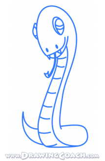 how to draw a cartoon snake st3