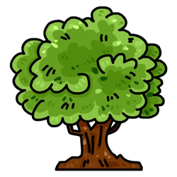 cartoon trees