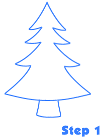 xmas tree drawing st1