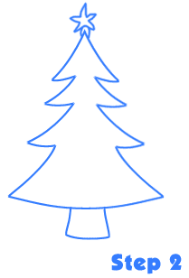 christmas tree drawing 2