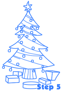 christmas tree drawing st5