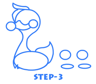 duck cartoon drawing step 3