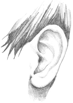 Unless you are a cartoon artist drawing realistic ears is one of the 