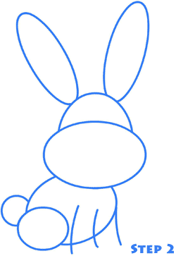 how to draw a bunny step 2