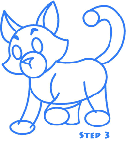 how to draw cats step 3