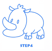 how to draw a rhinoceros st4