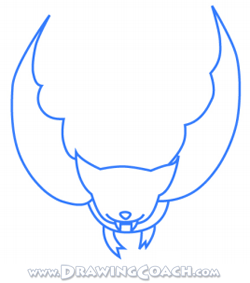 how to draw a cartoon bat st3