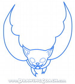 how to draw a cartoon bat st4