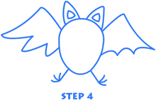 cartoon bat step 4
