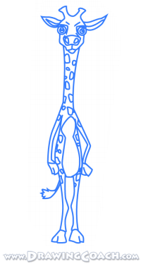 how to draw a cartoon giraffe st5