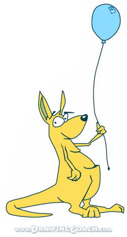 how to draw a cartoon kangaroo final