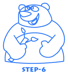 cartoon panda drawing step 6