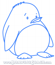 how to draw a cartoon penguin st4