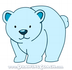 how to draw a cartoon polar bear final