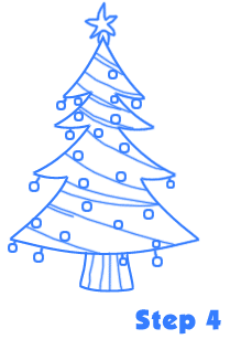 xmas tree drawing st4