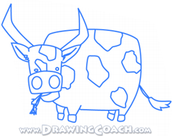 how to draw a cartoon cow st4