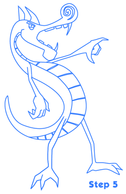 Dragon drawing step 5