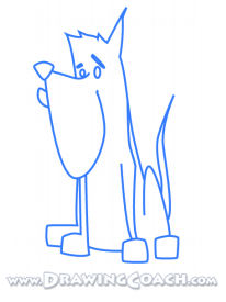 how to draw a cartoon dog st3