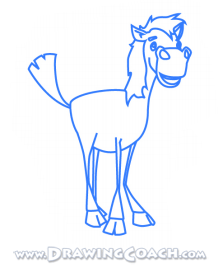 how to draw a cartoon horse st4